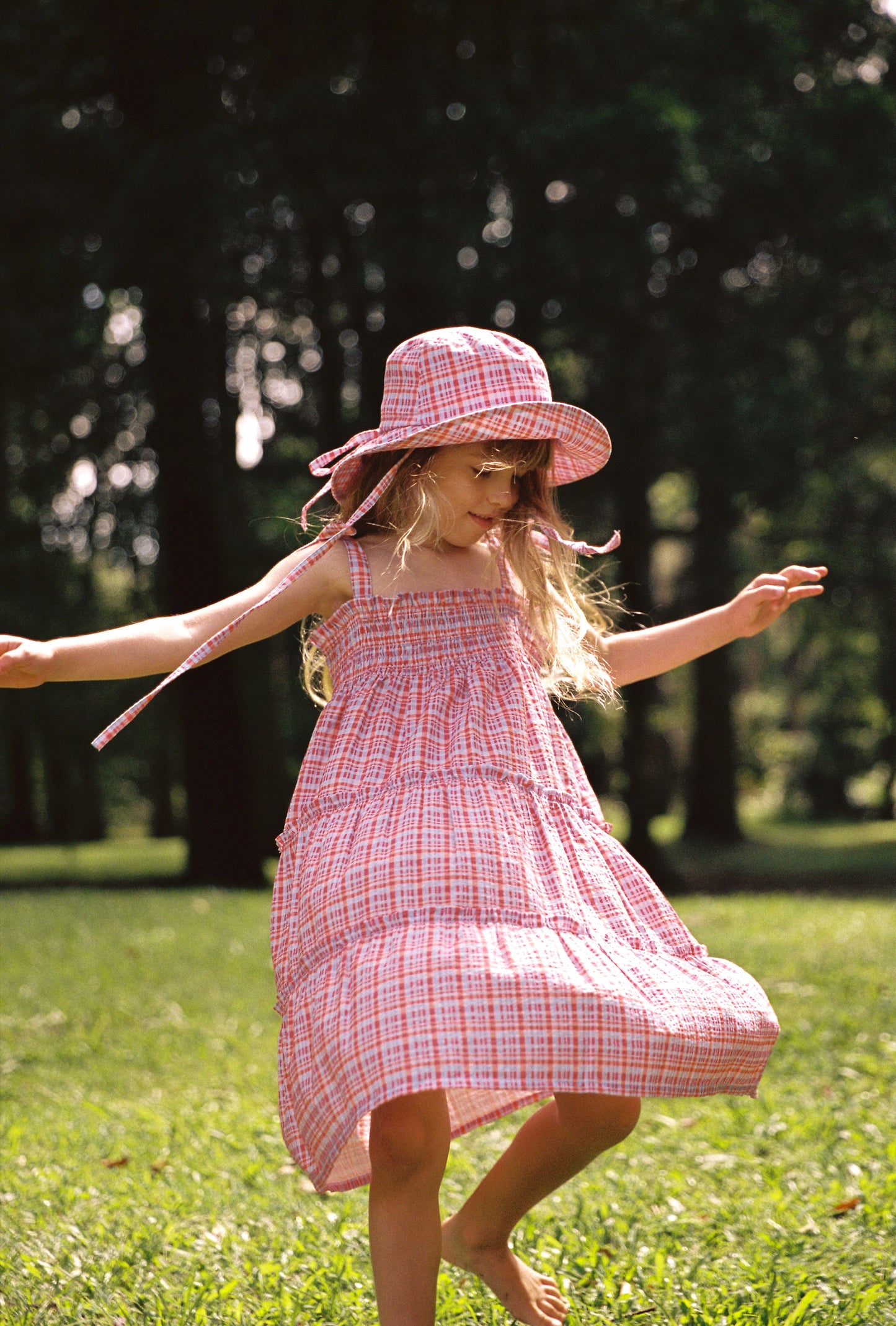 JNR Picnic Check Sunhat
