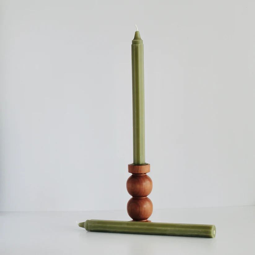Beeswax Candle Set | Octagon - Sage