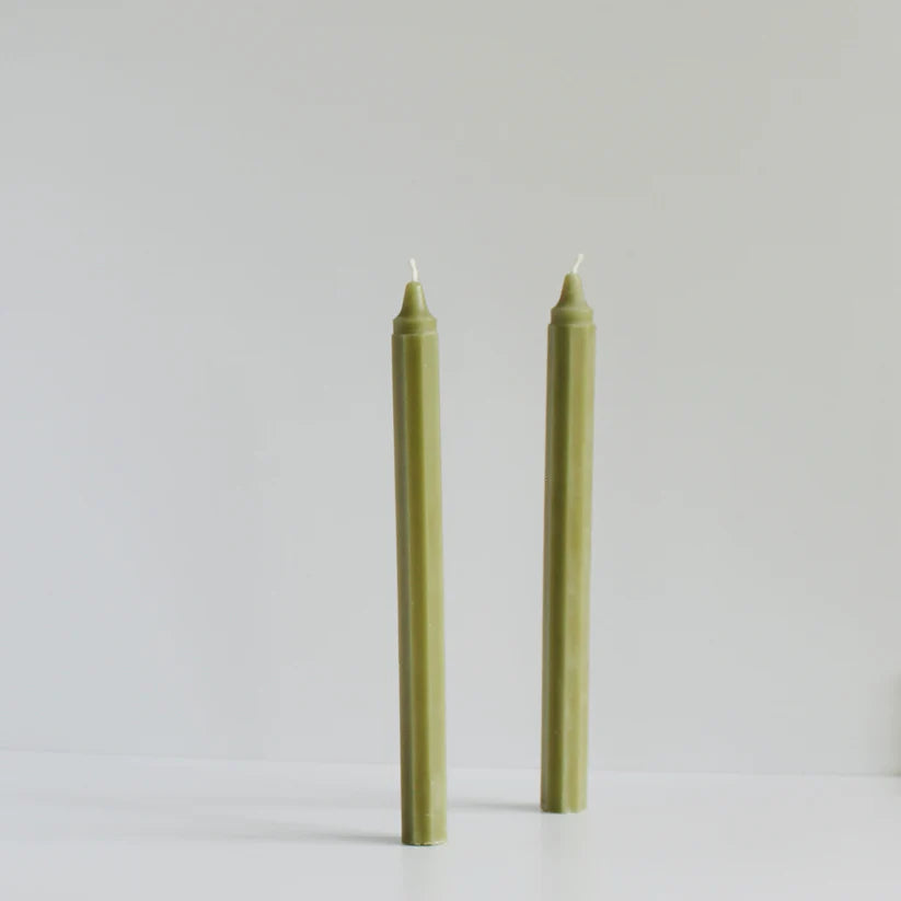 Beeswax Candle Set | Octagon - Sage
