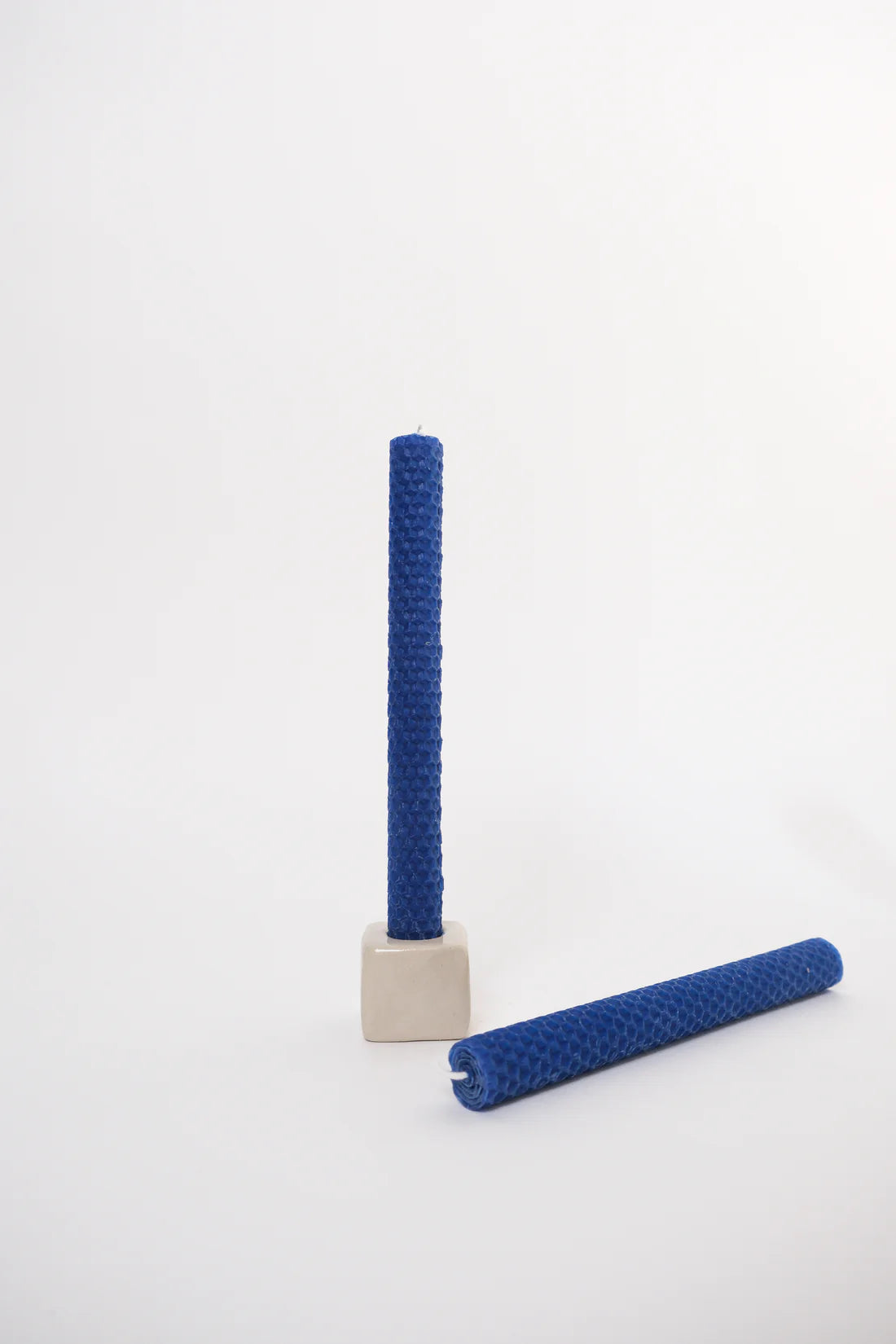 Beeswax Candle Set | Hand-Rolled Blue