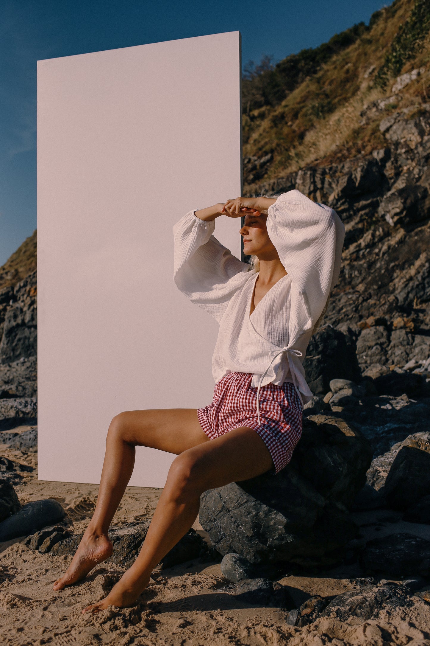 Ella Wrap Top | White