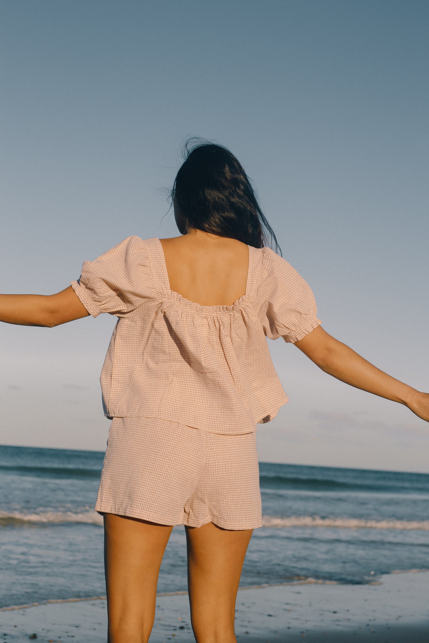 Ava Short | Dusty Rose Check