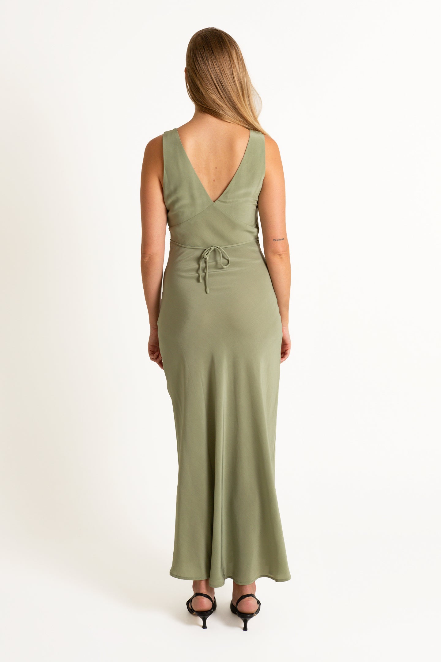 Plunge Bias Dress | Oliva