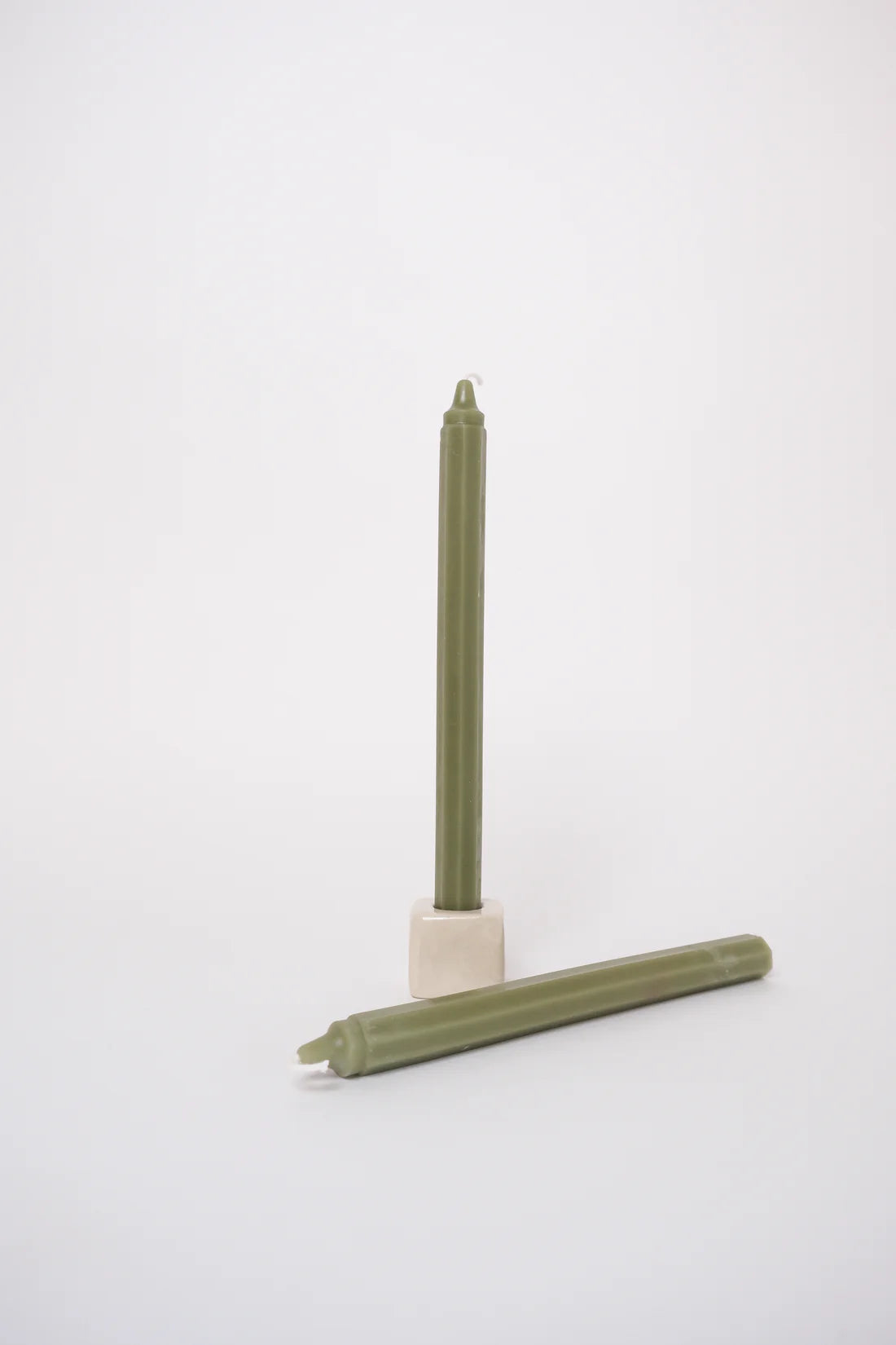 Beeswax Candle Set | Octagon - Sage