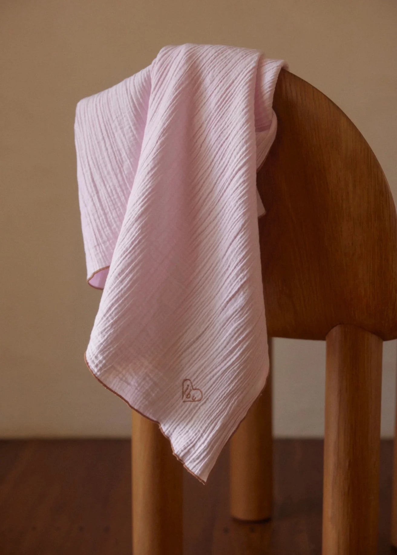 Organic Cotton Baby Blanket | Rose / Caramel