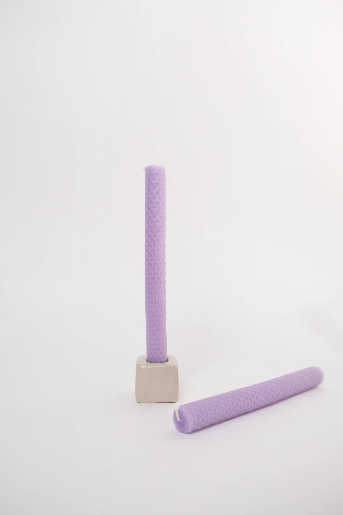 Beeswax Candle Set | Hand-Rolled Violet