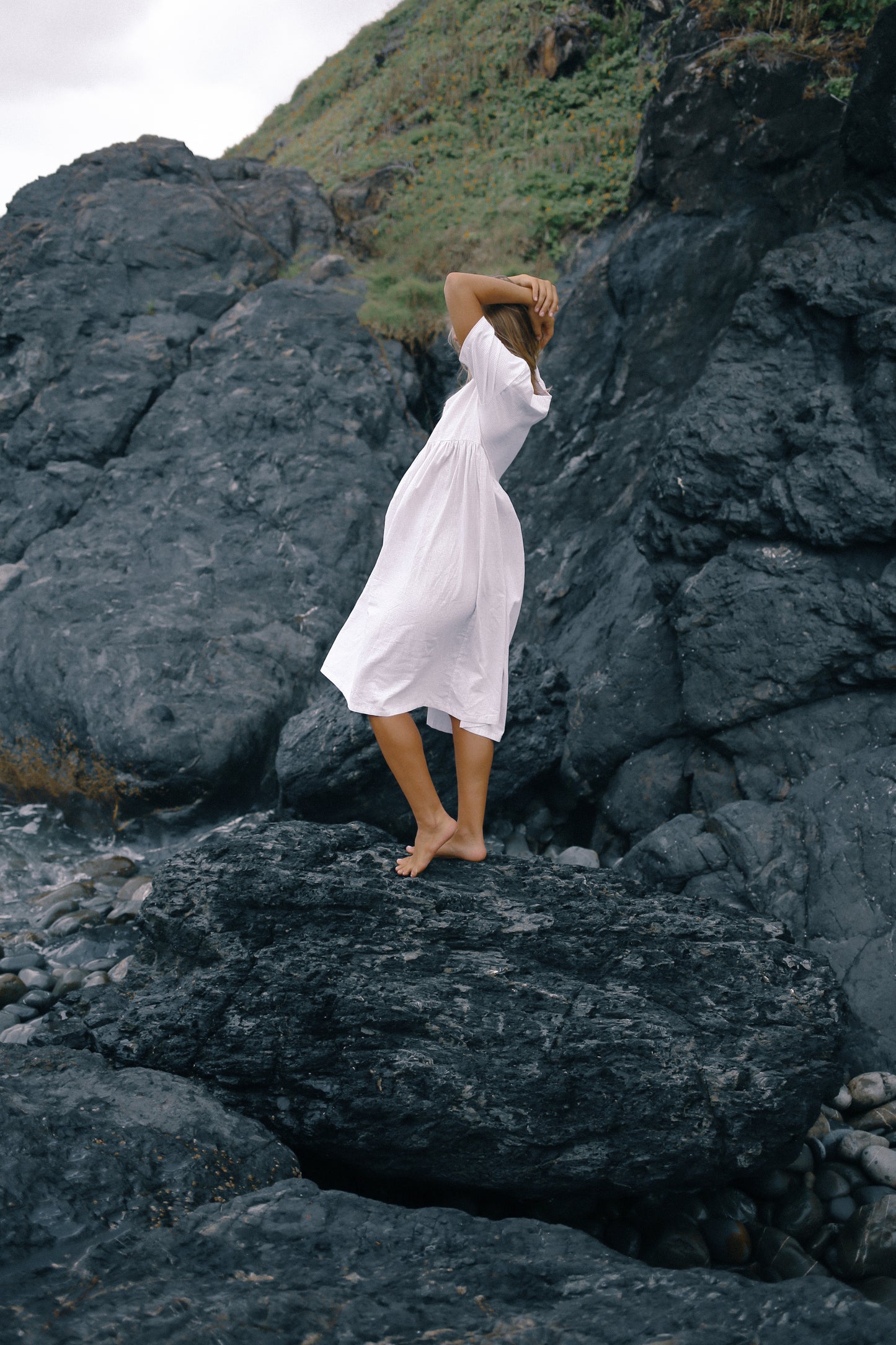 Darcey Midi Dress | Vanilla Plaid