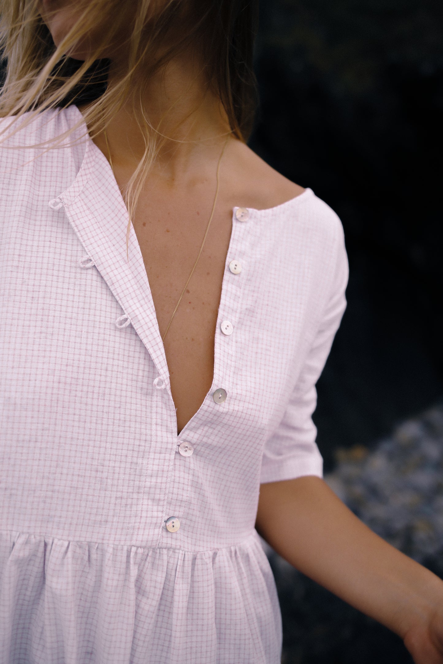 Darcey Midi Dress | Vanilla Plaid