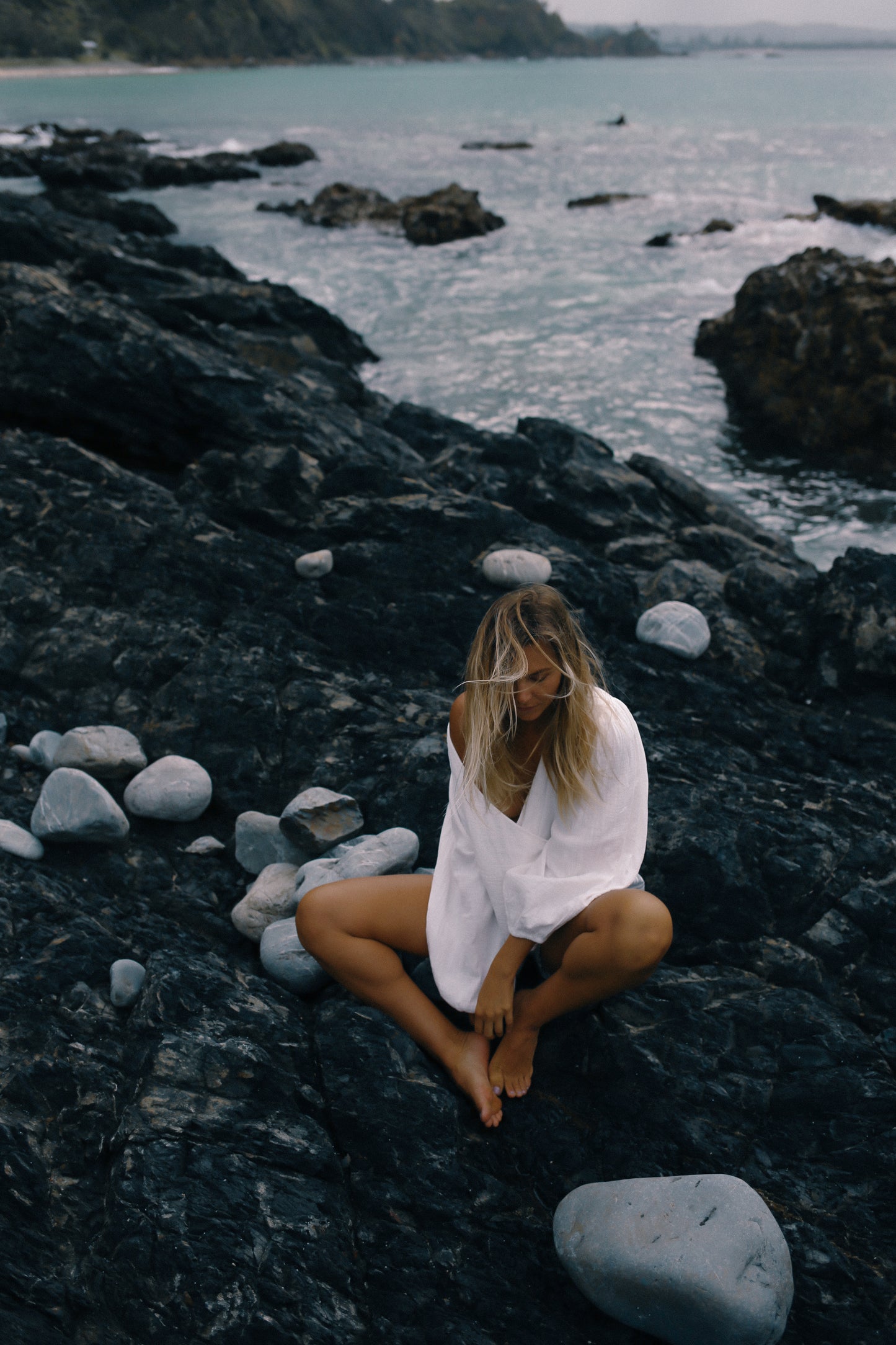 Ella Wrap Top | White
