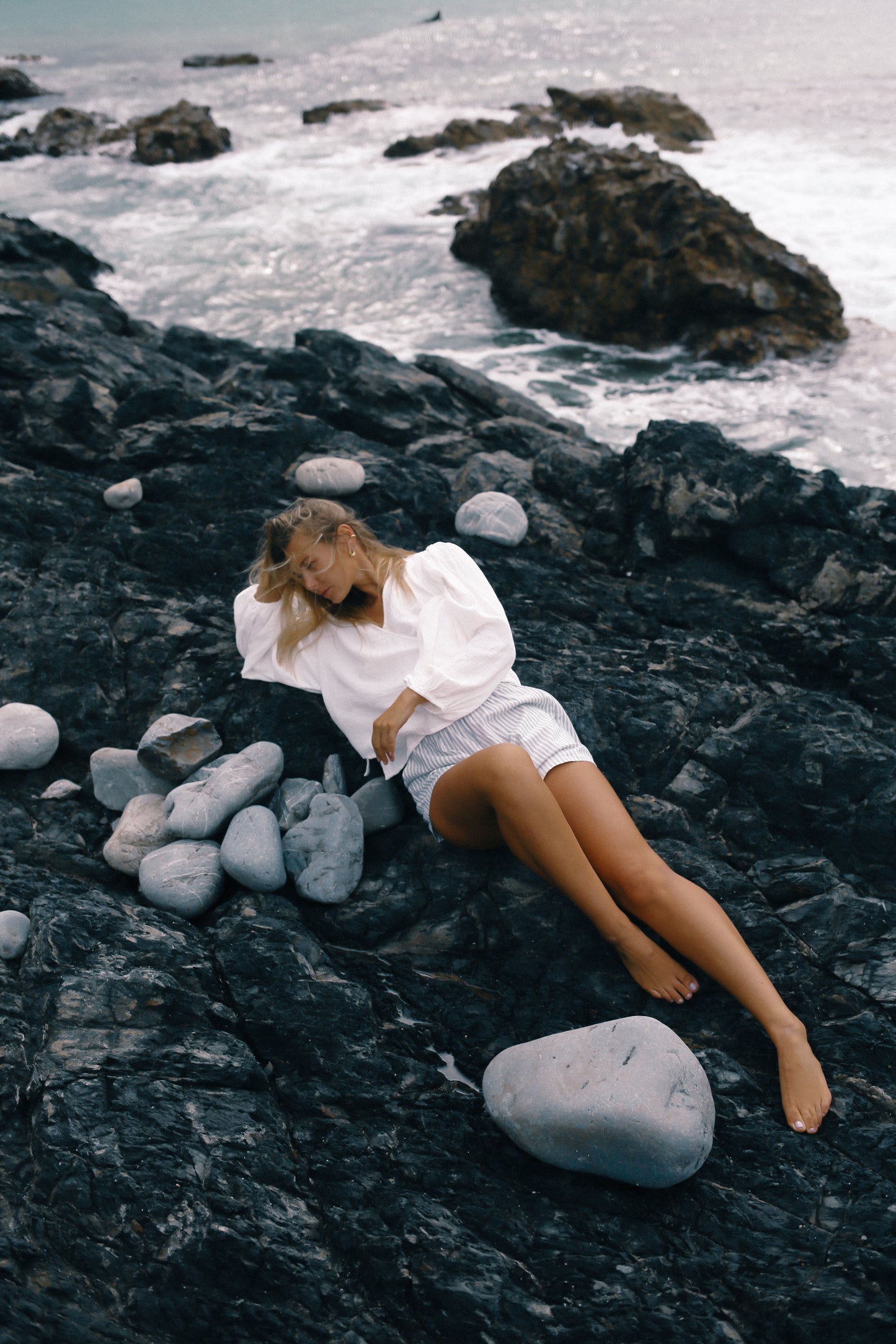 Ella Wrap Top | White