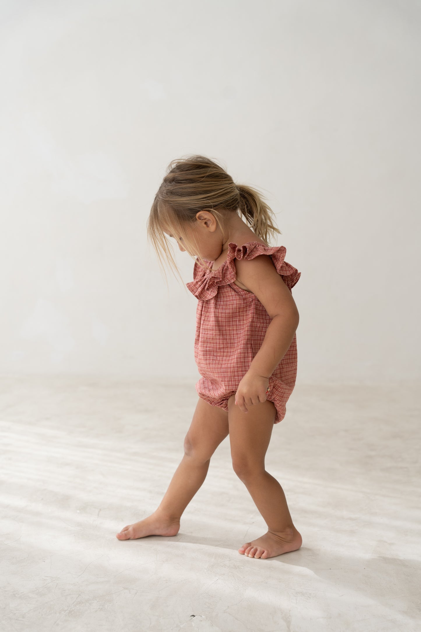 Pip Romper | Red Plaid