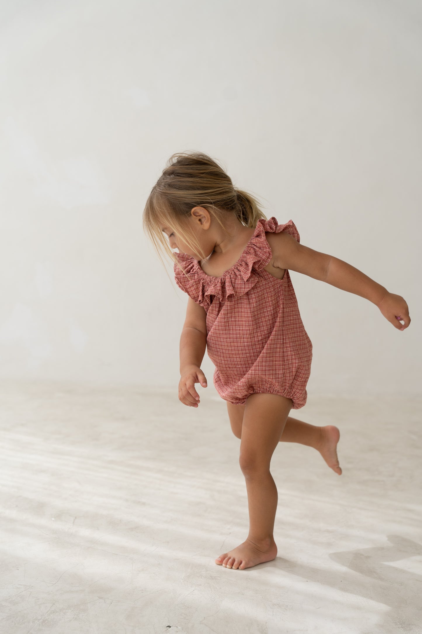 Pip Romper | Red Plaid