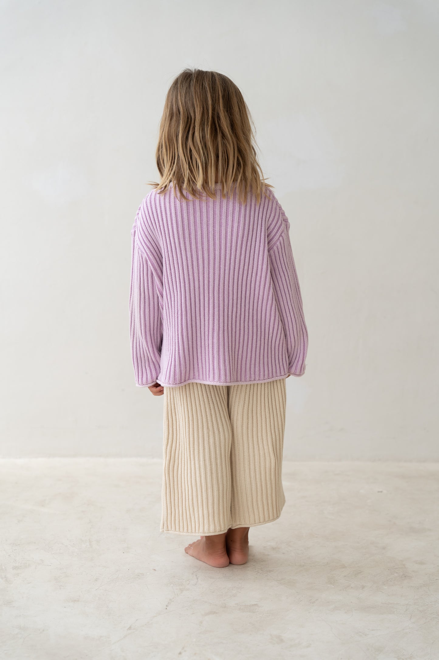 Essential Knit Jumper | Mauve Stripe