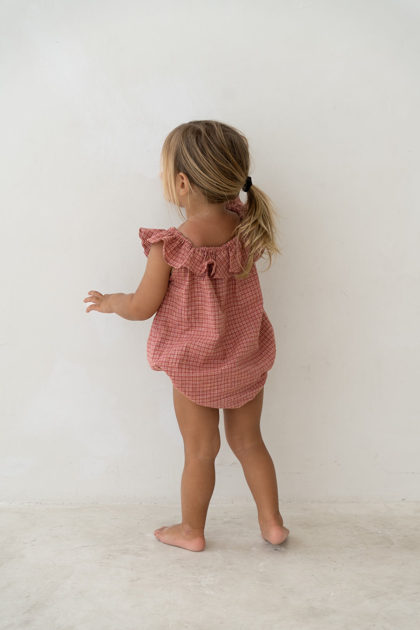 Pip Romper | Red Plaid