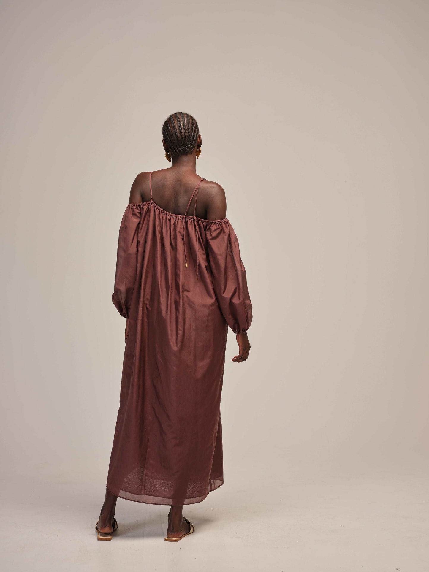 Cold Shoulder Dress - Chocolate