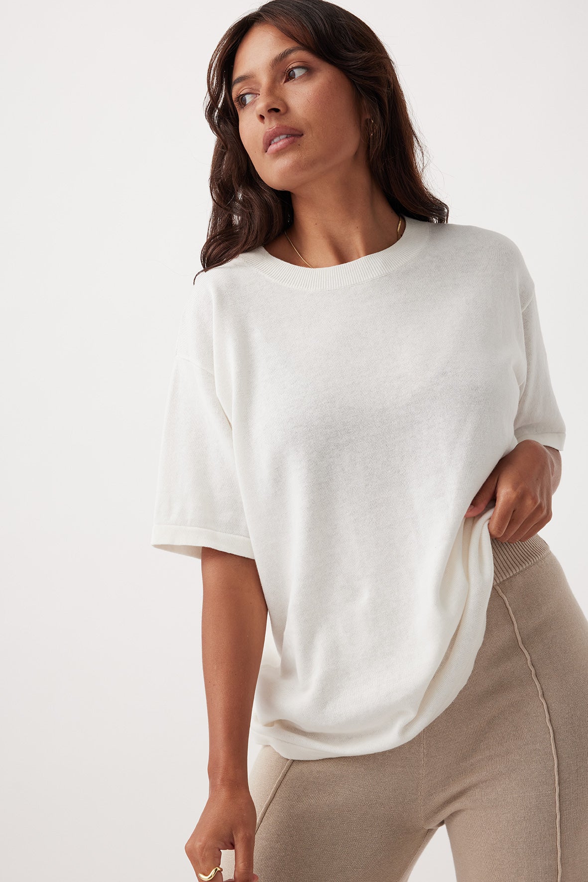 Ada Organic Cotton T-Shirt | Cream