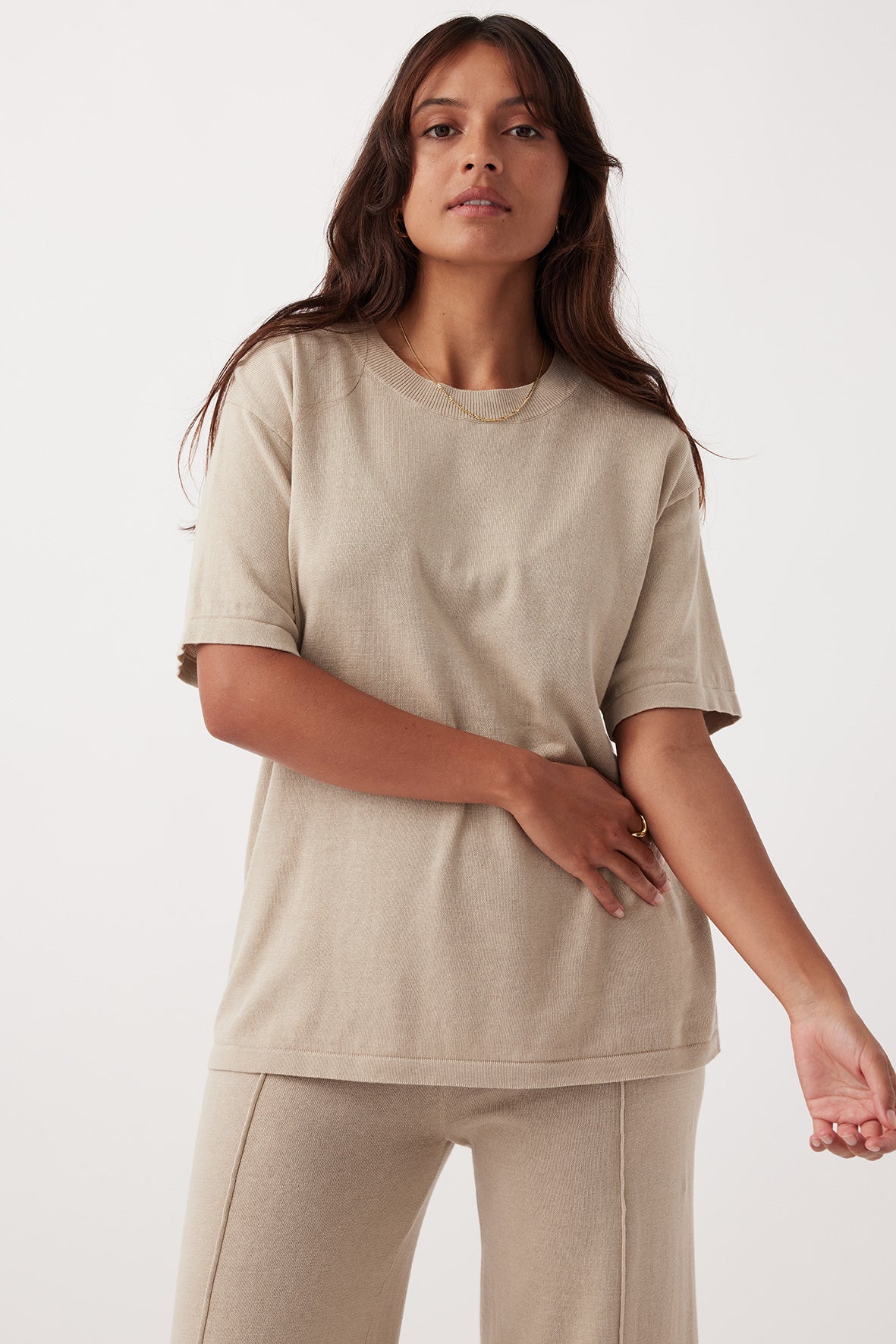 Ada Organic Cotton T-Shirt | Taupe