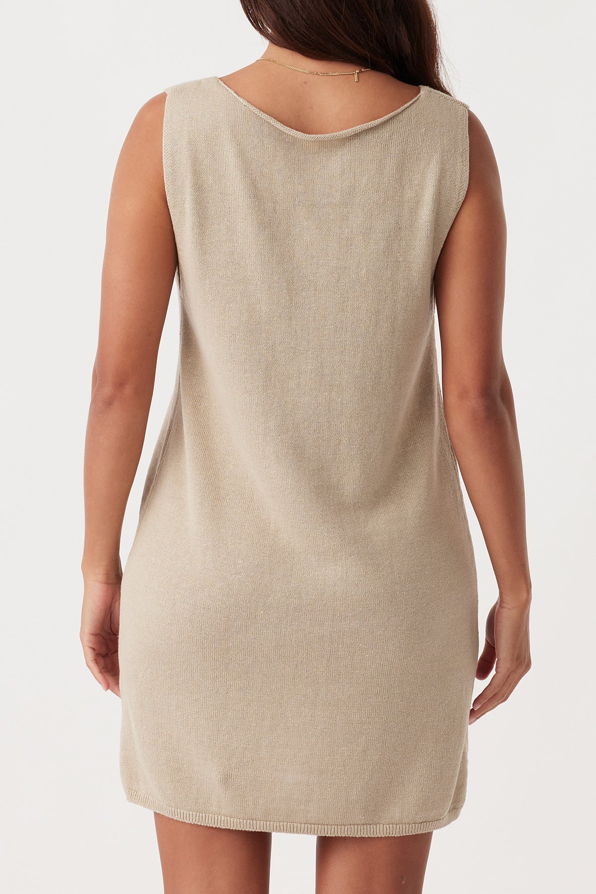 Poppy Organic Mini Dress | Taupe