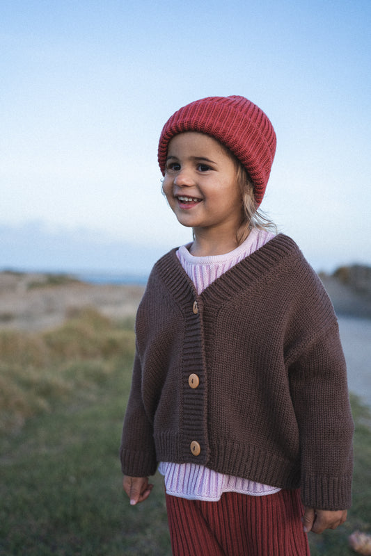 Wool Knit Cardigan | Cocoa