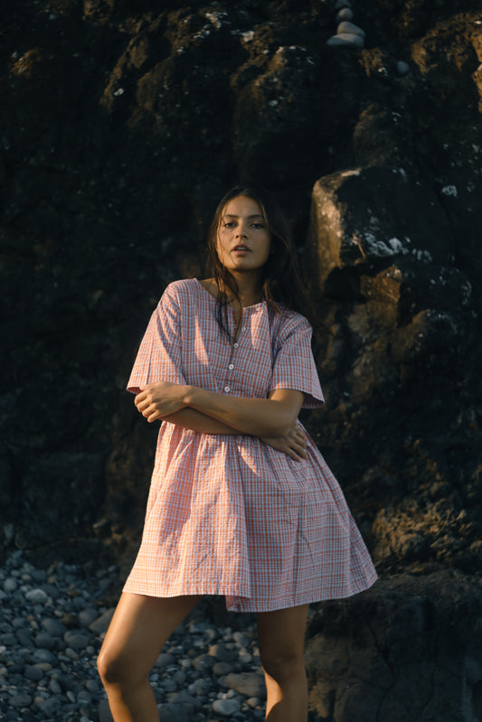 Darcey Dress | Lilac Orange Sunseeker