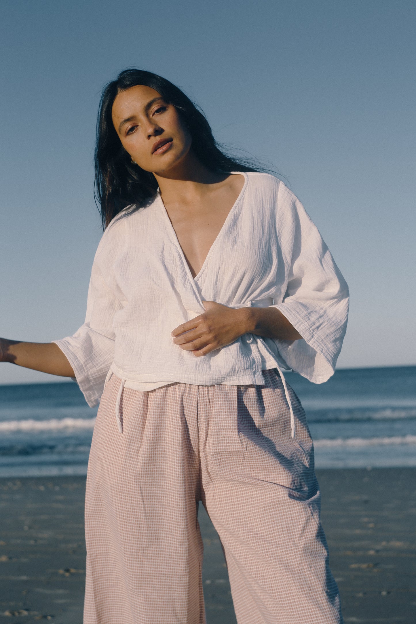 Mia Wrap Top | White