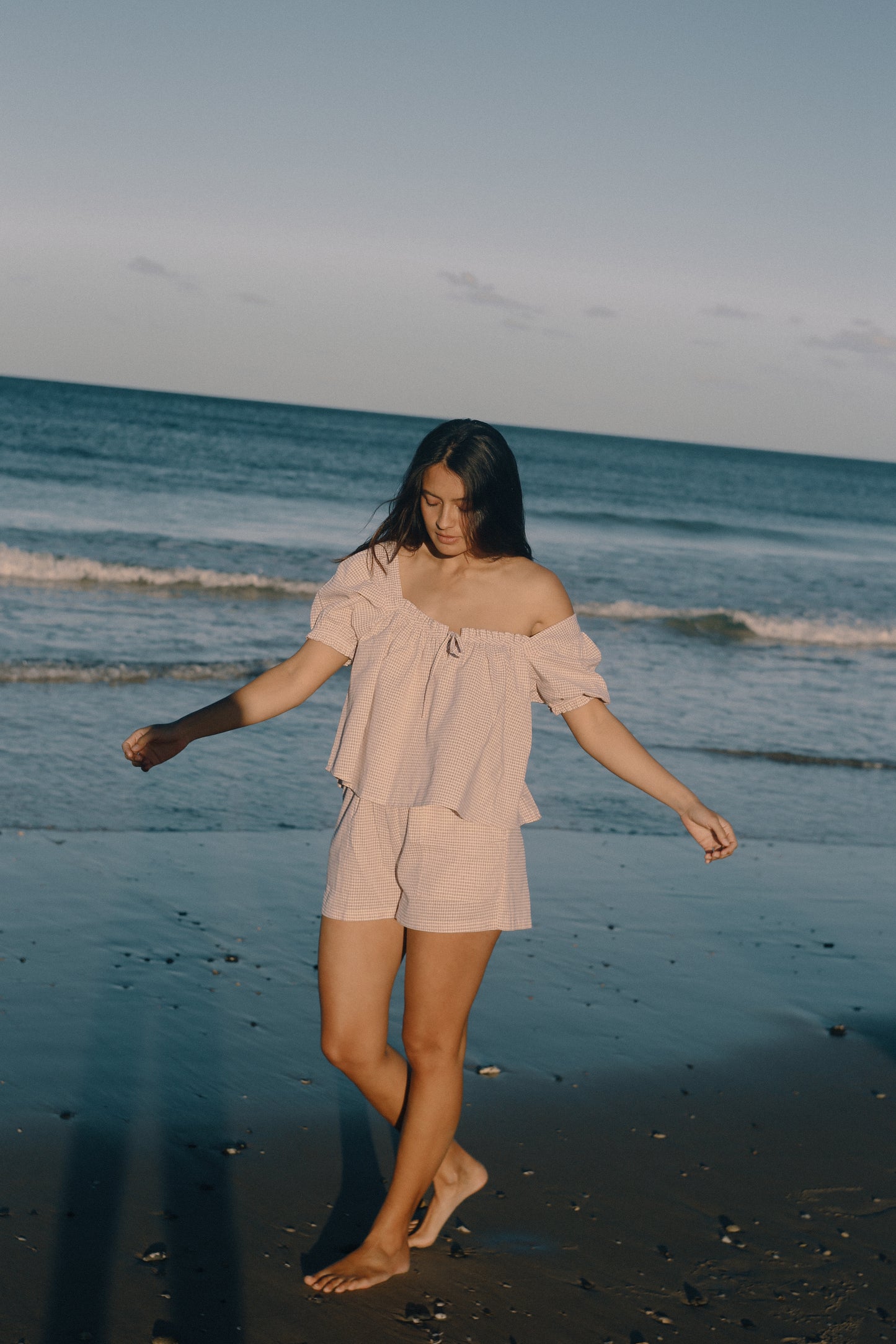 Ava Short | Dusty Rose Check