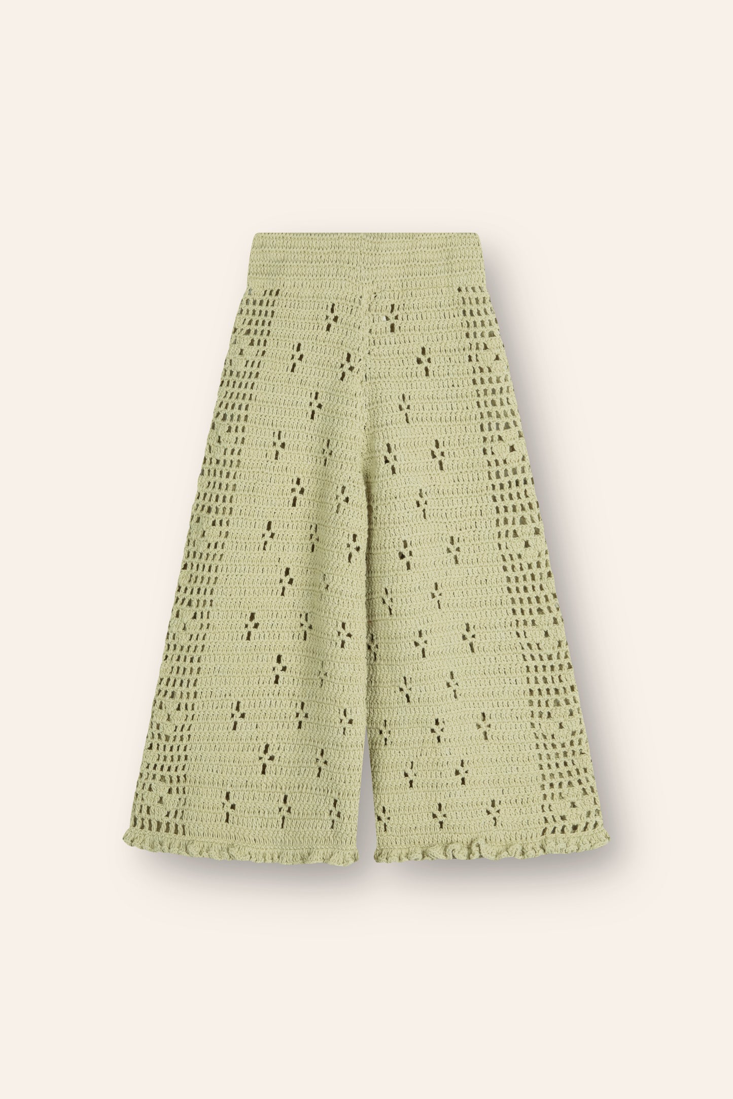 Filet Crochet Pants | Moss