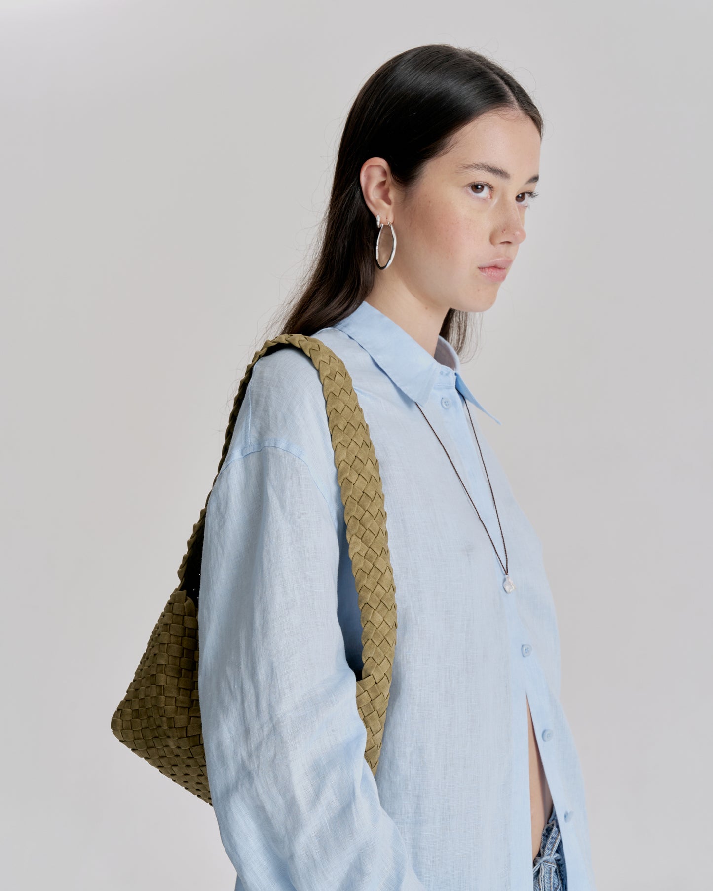 Luca Woven Shoulder Bag