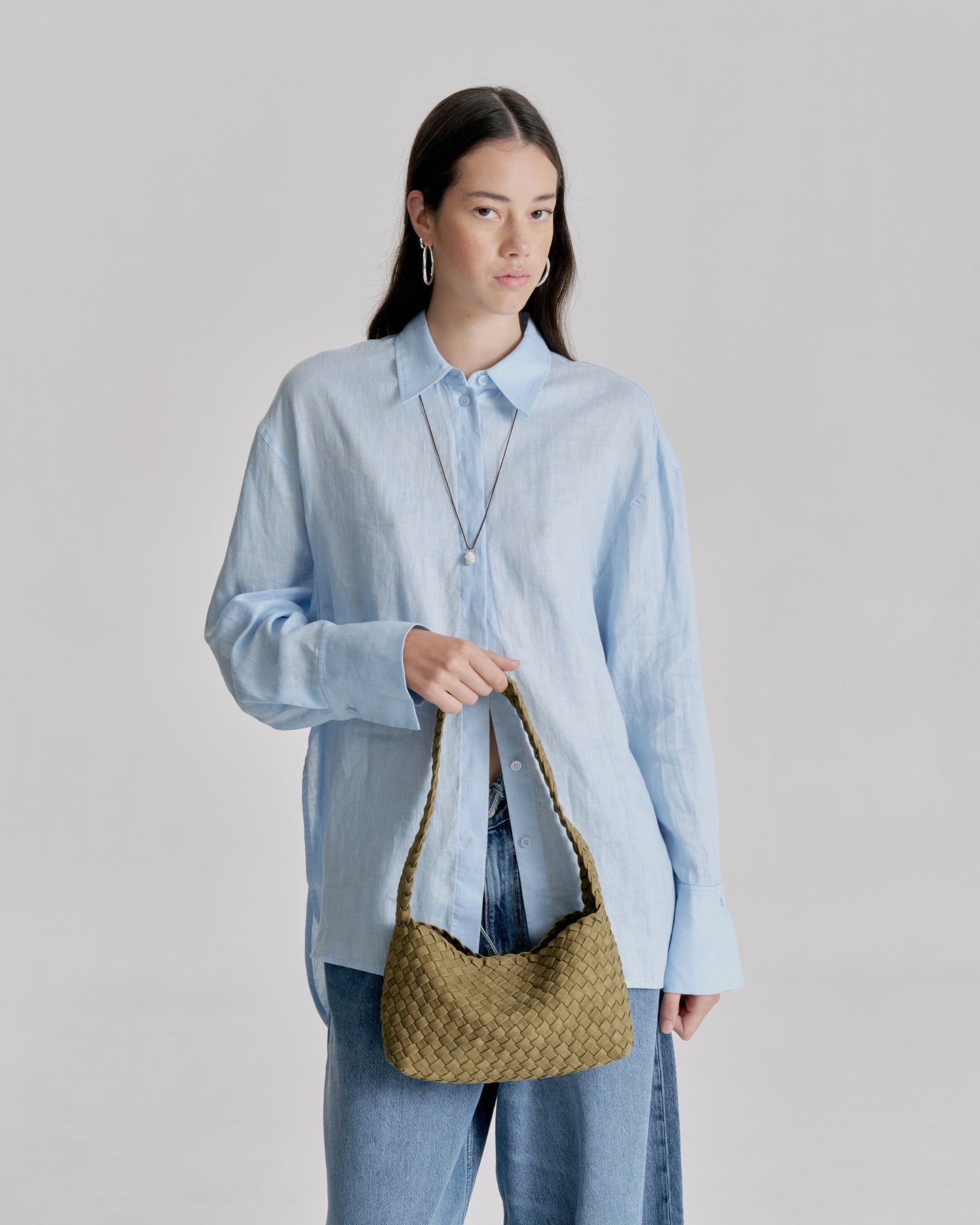 Luca Woven Shoulder Bag