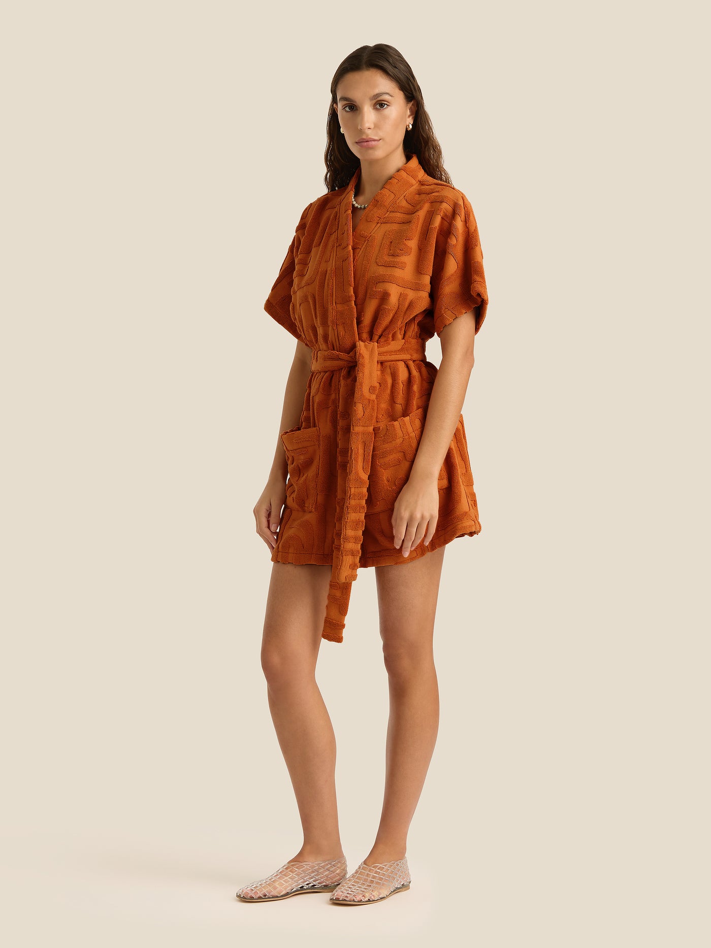 Towelling Mini Robe | Kin Clay