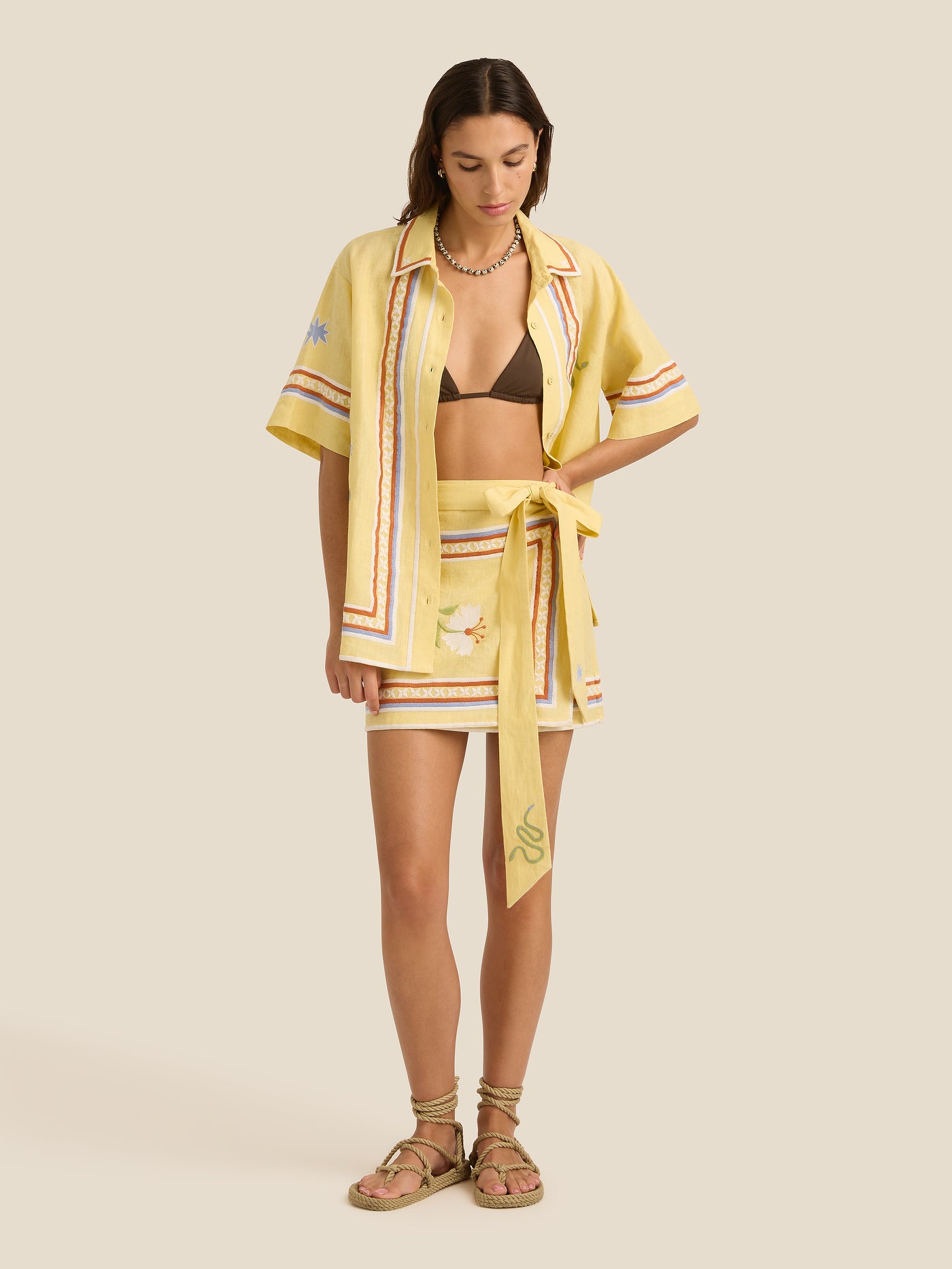 Zuri Mini Skirt | Charm Embroidery