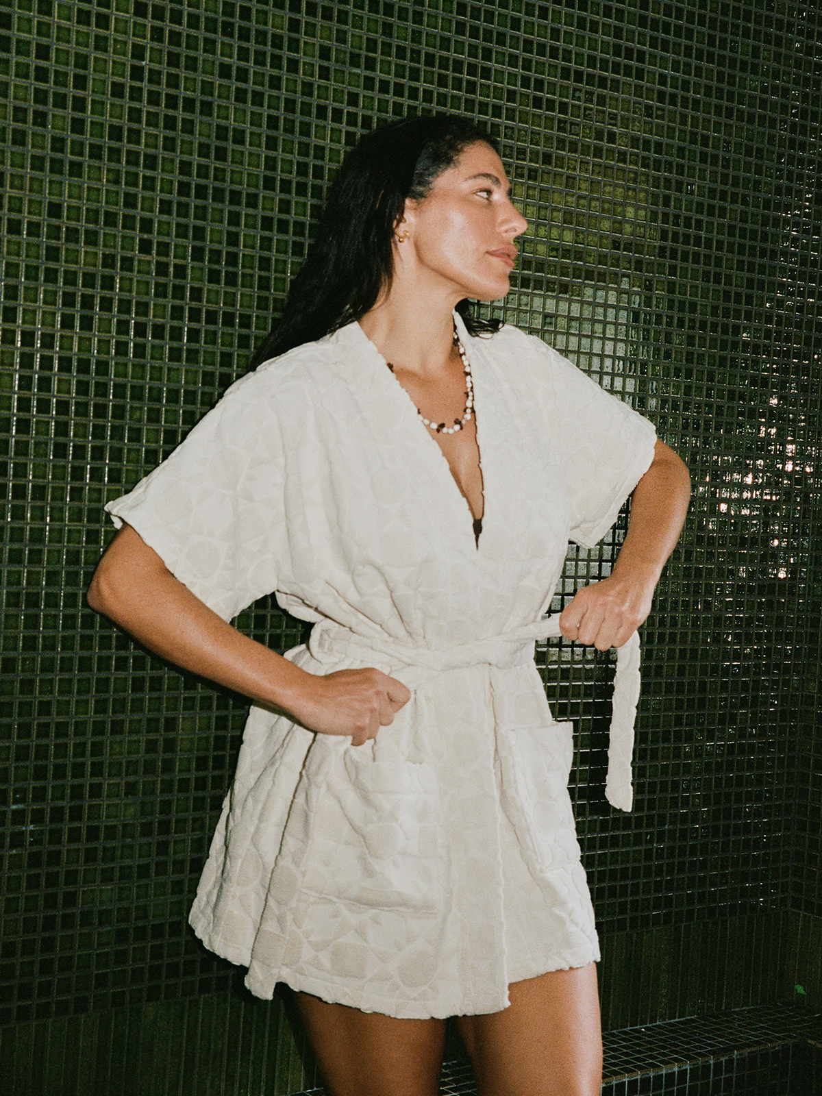 Towelling Mini Robe | Solstice Quartz