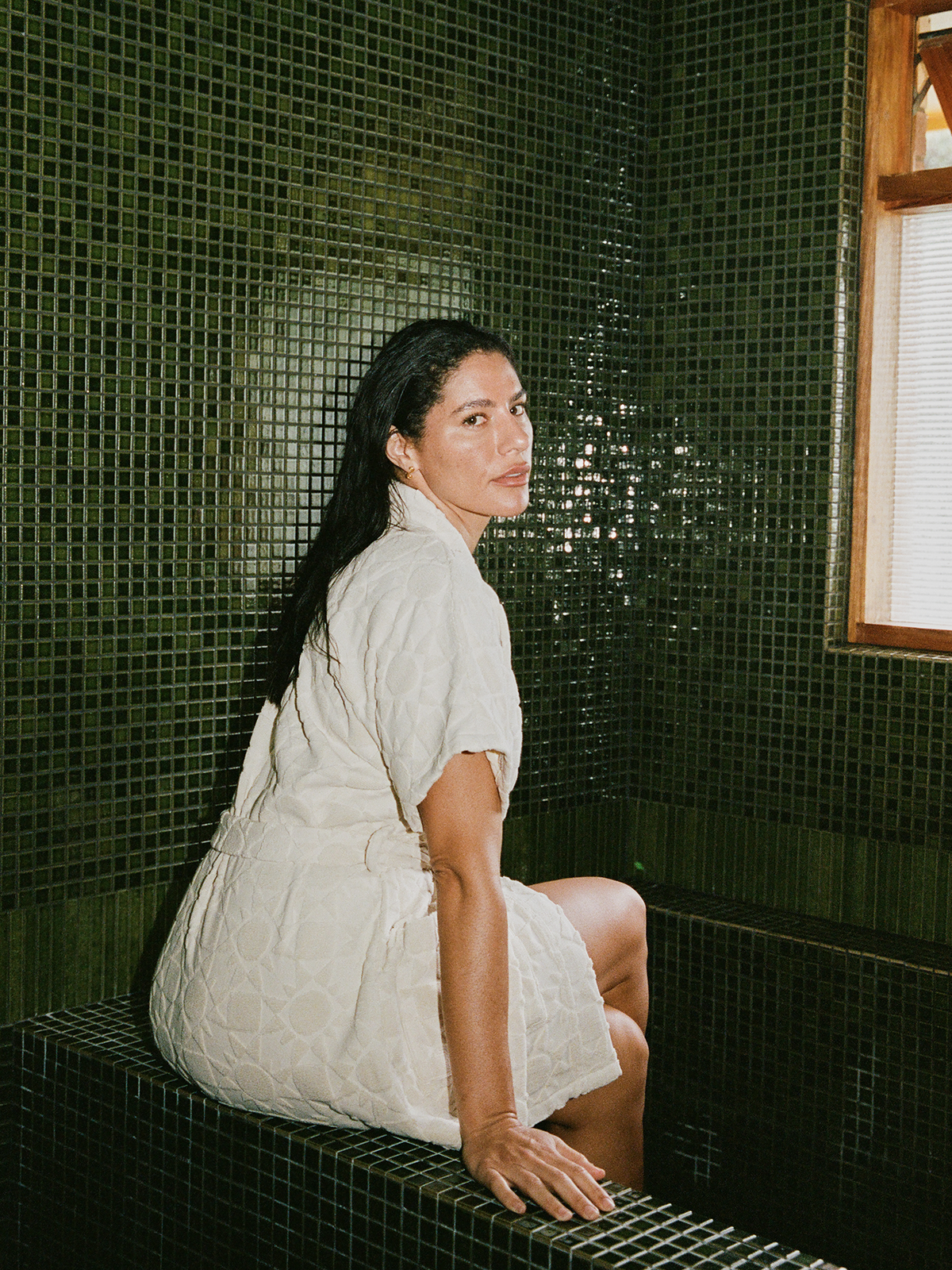 Towelling Mini Robe | Solstice Quartz