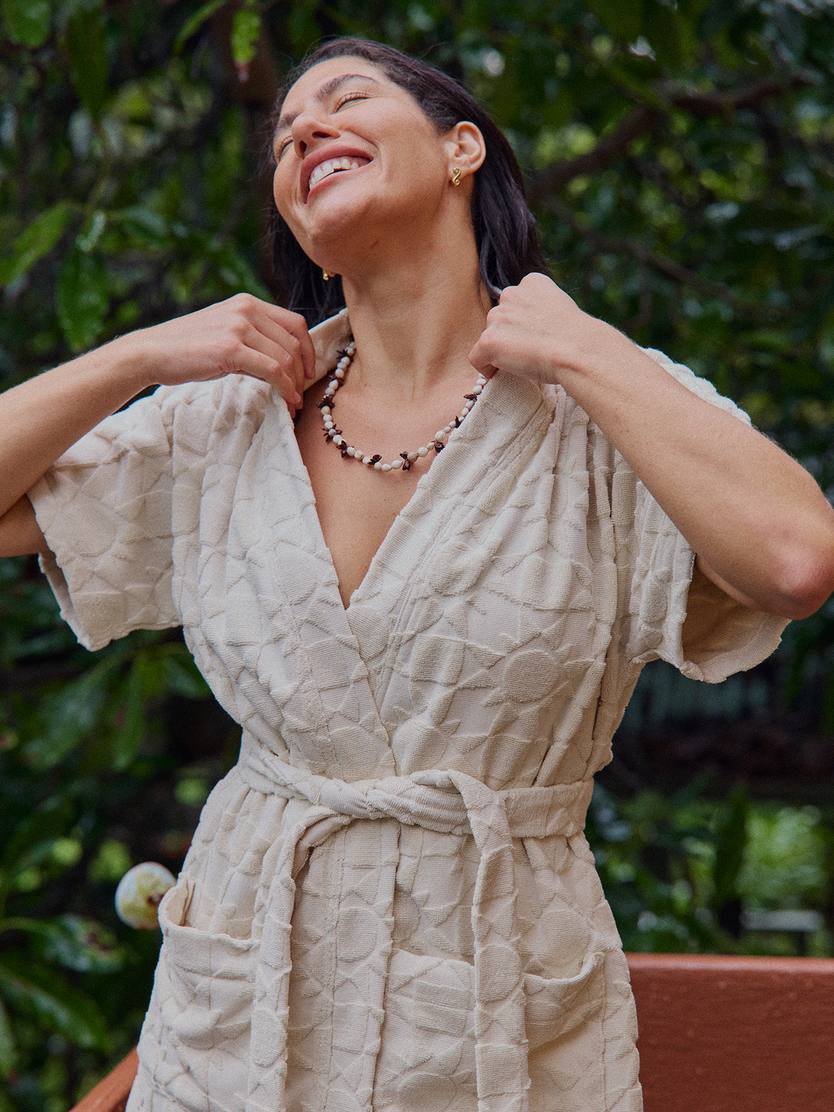 Towelling Mini Robe | Solstice Quartz