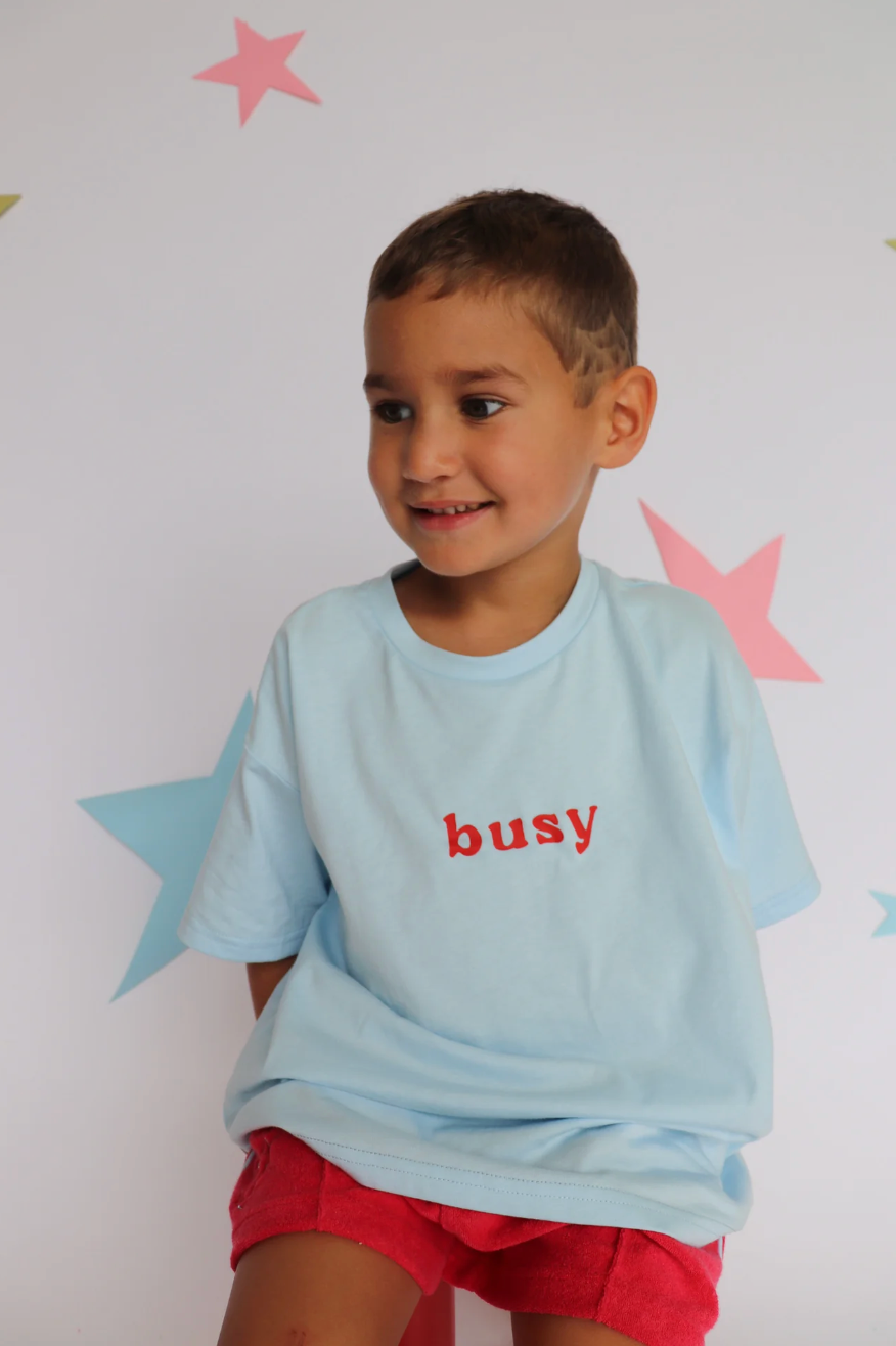 Busy Tee - Sky Blue