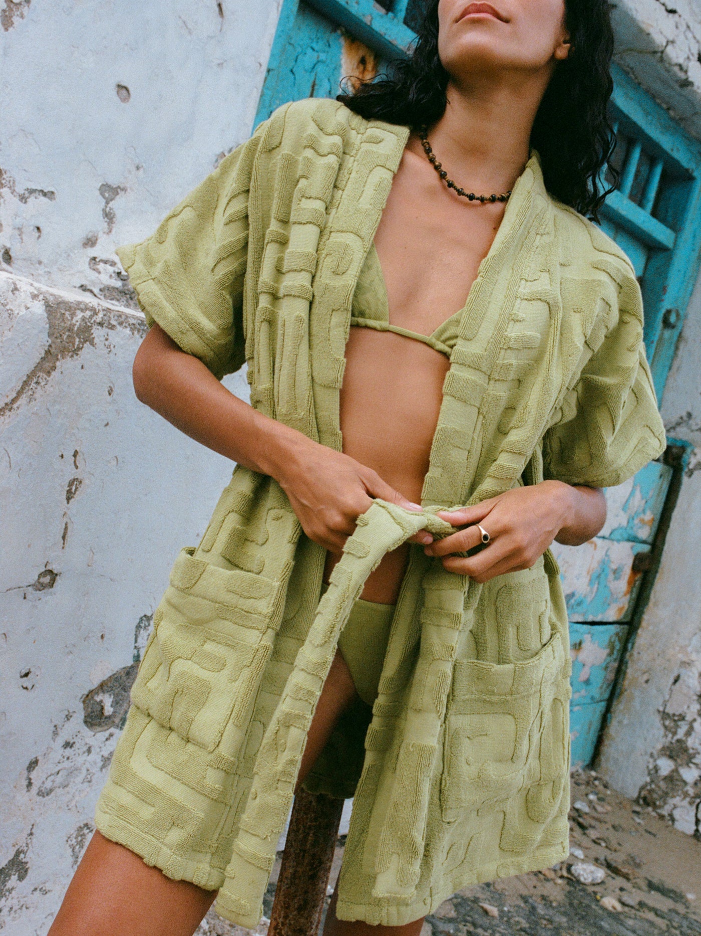 Towelling Mini Robe | Kin Aloe