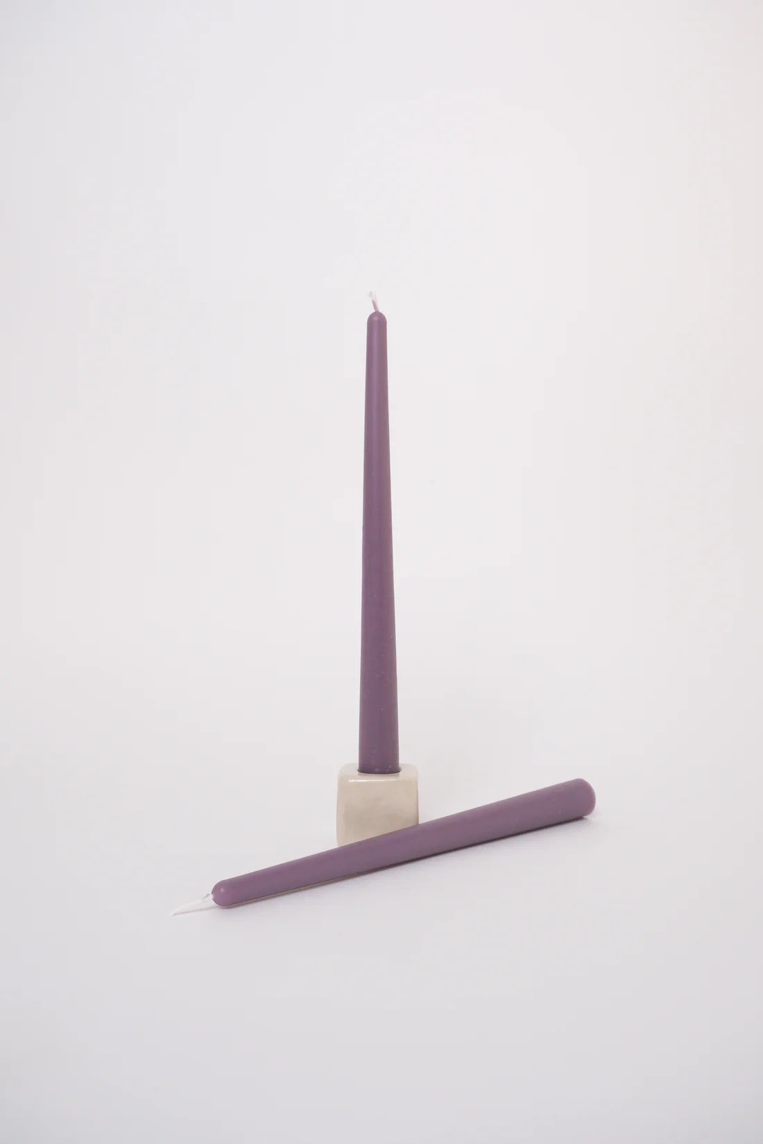 Beeswax Candle Set |  Dinner - Violet