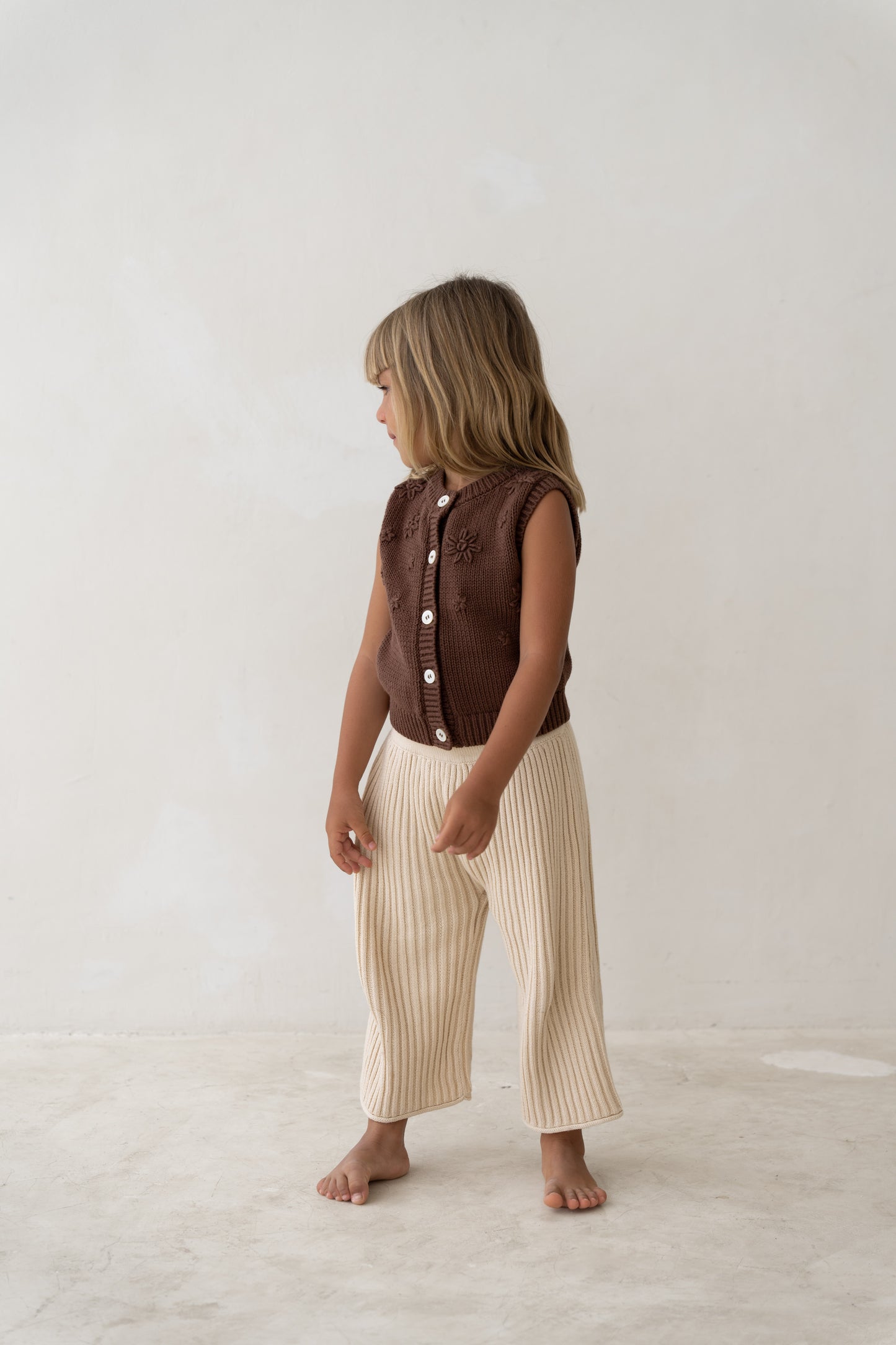 Floral Knit Vest | Cocoa