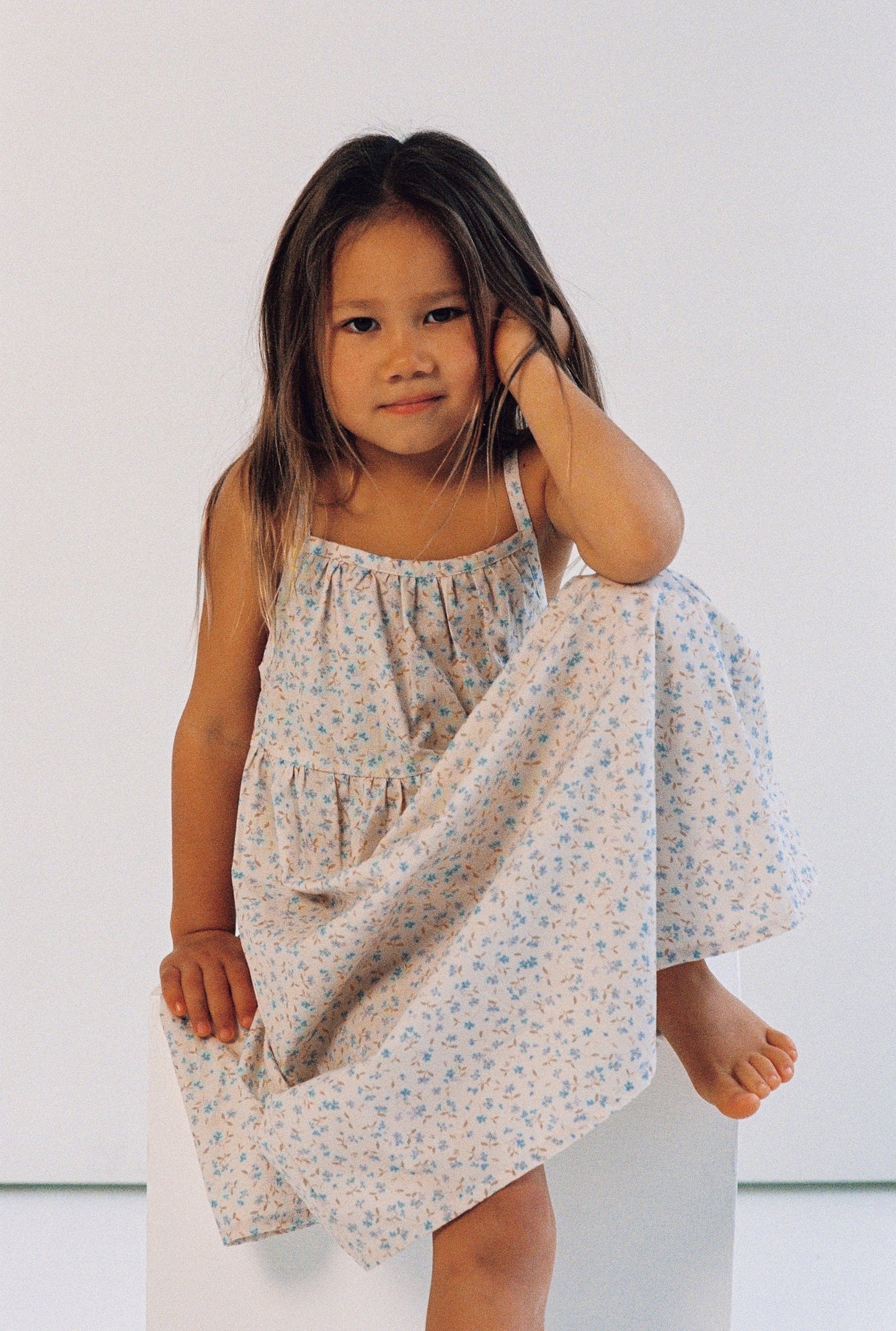 Darcy Dress | Indigo Bloom Print
