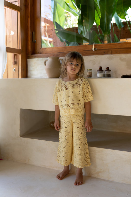 Filet Crochet Pants | Butter