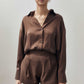 Dominique Silk Shirt - Chocolate