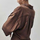 Dominique Silk Shirt - Chocolate