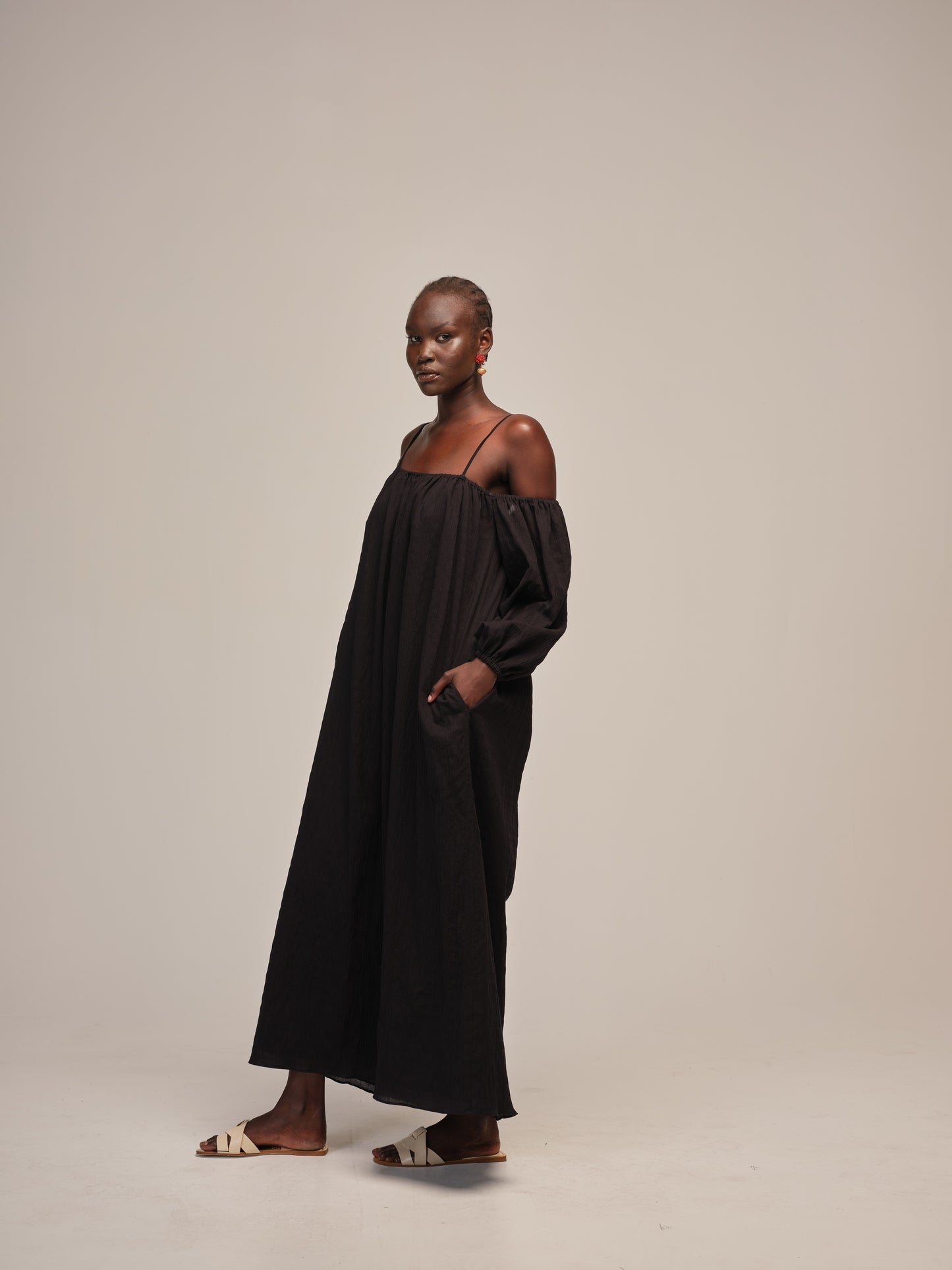 Cold Shoulder Dress | Black